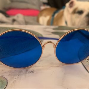 NWOT blue hippie dog costume sunglasses